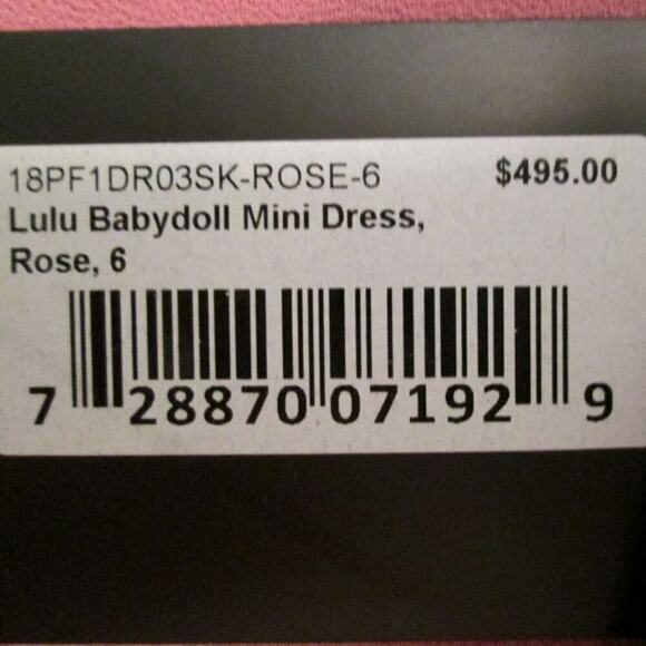 Cynthia Rowley Lulu Silk Babydoll Mini A-Line Dress-Rose-6-NWT - Picture 9 of 15